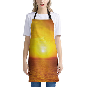 Sunset Over Sea Print Apron