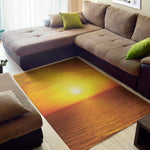 Sunset Over Sea Print Area Rug