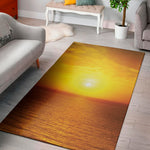 Sunset Over Sea Print Area Rug