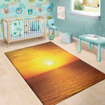 Sunset Over Sea Print Area Rug