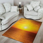 Sunset Over Sea Print Area Rug
