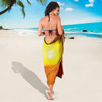 Sunset Over Sea Print Beach Sarong Wrap