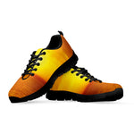 Sunset Over Sea Print Black Sneakers