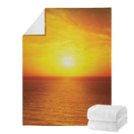 Sunset Over Sea Print Blanket