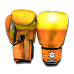 Sunset Over Sea Print Boxing Gloves