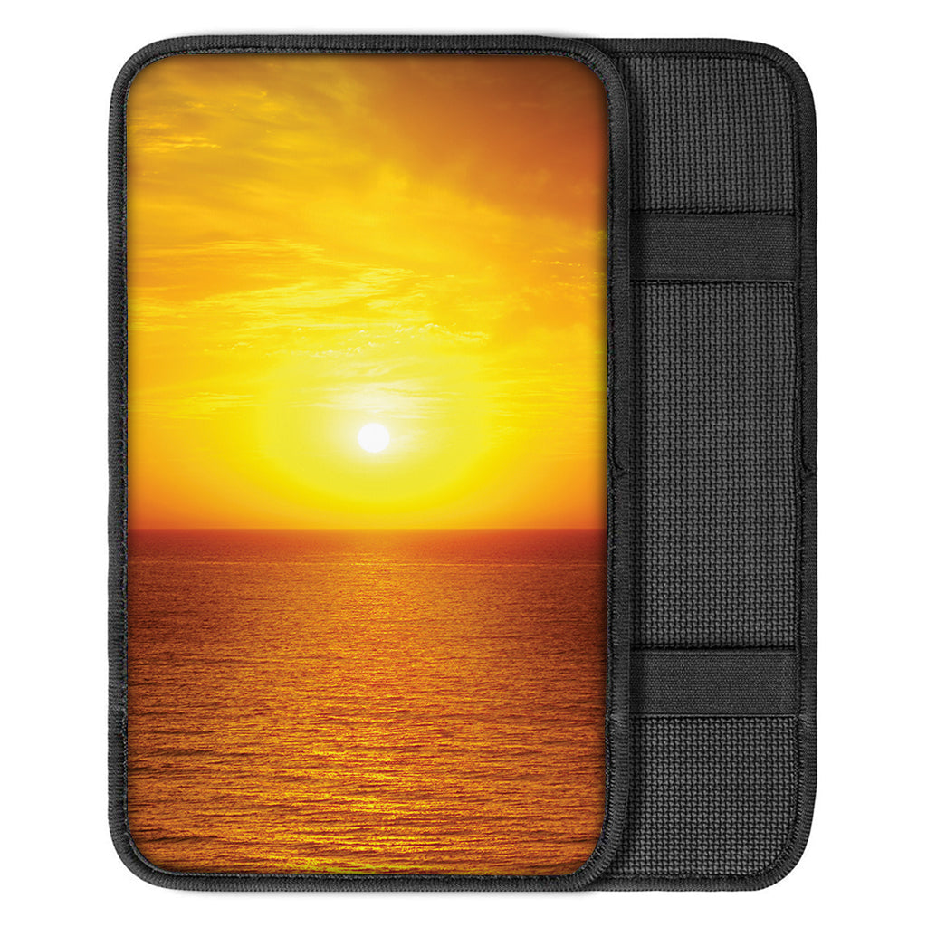 Sunset Over Sea Print Car Center Console Cover