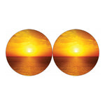Sunset Over Sea Print Car Coasters