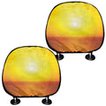 Sunset Over Sea Print Car Headrest Covers