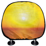 Sunset Over Sea Print Car Headrest Covers