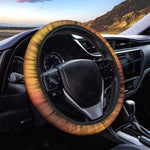 Sunset Over Sea Print Car Steering Wheel Cover