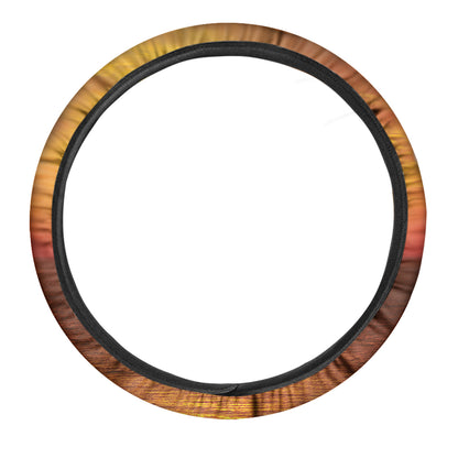 Sunset Over Sea Print Car Steering Wheel Cover