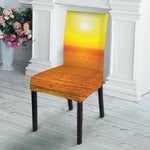 Sunset Over Sea Print Dining Chair Slipcover
