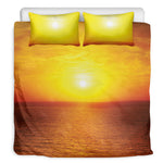 Sunset Over Sea Print Duvet Cover Bedding Set