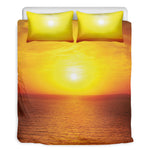 Sunset Over Sea Print Duvet Cover Bedding Set