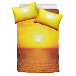 Sunset Over Sea Print Duvet Cover Bedding Set