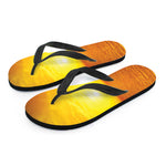 Sunset Over Sea Print Flip Flops