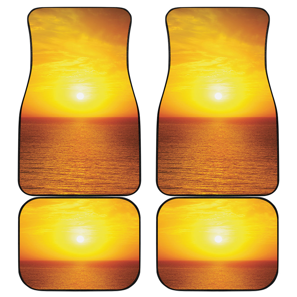 Sunset Over Sea Print Front and Back Car Floor Mats