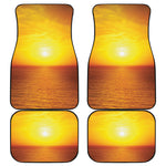 Sunset Over Sea Print Front and Back Car Floor Mats