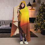 Sunset Over Sea Print Hooded Blanket