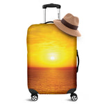 Sunset Over Sea Print Luggage Cover
