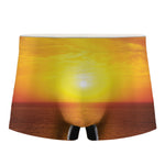 Sunset Over Sea Print Men's Boxer Briefs