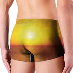 Sunset Over Sea Print Men's Boxer Briefs