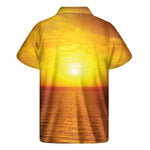 Sunset Over Sea Print Men's Short Sleeve Shirt