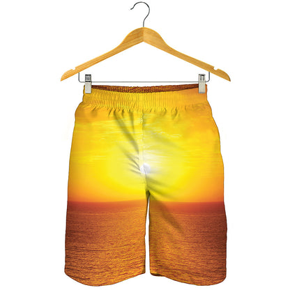 Sunset Over Sea Print Men's Shorts