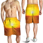 Sunset Over Sea Print Men's Shorts