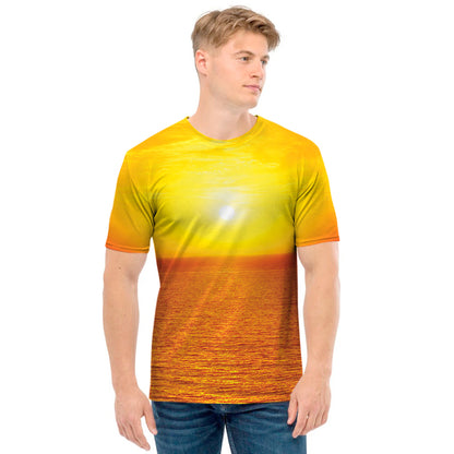 Sunset Over Sea Print Men's T-Shirt