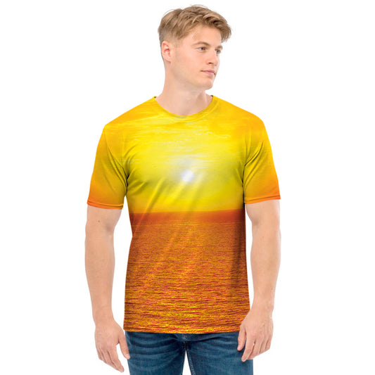 Sunset Over Sea Print Men's T-Shirt
