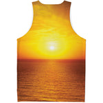 Sunset Over Sea Print Men's Tank Top