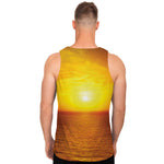 Sunset Over Sea Print Men's Tank Top