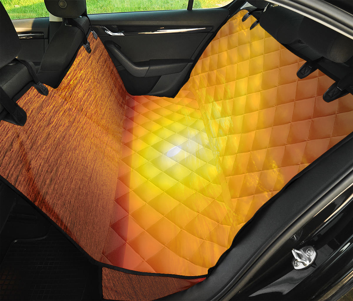 Sunset Over Sea Print Pet Car Back Seat Cover