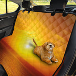 Sunset Over Sea Print Pet Car Back Seat Cover