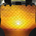 Sunset Over Sea Print Pet Car Back Seat Cover