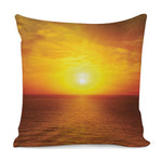 Sunset Over Sea Print Pillow Cover