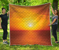 Sunset Over Sea Print Quilt