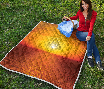 Sunset Over Sea Print Quilt
