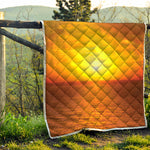 Sunset Over Sea Print Quilt