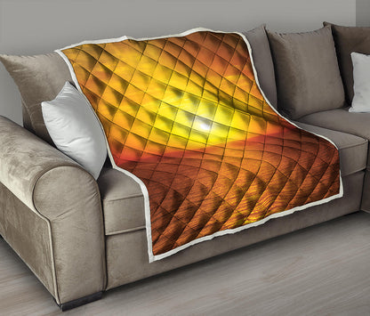 Sunset Over Sea Print Quilt