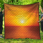 Sunset Over Sea Print Quilt