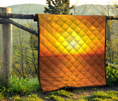 Sunset Over Sea Print Quilt