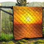 Sunset Over Sea Print Quilt