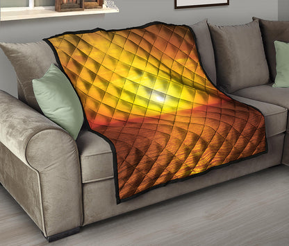 Sunset Over Sea Print Quilt