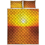 Sunset Over Sea Print Quilt Bed Set