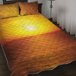 Sunset Over Sea Print Quilt Bed Set