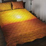 Sunset Over Sea Print Quilt Bed Set