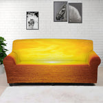 Sunset Over Sea Print Sofa Cover