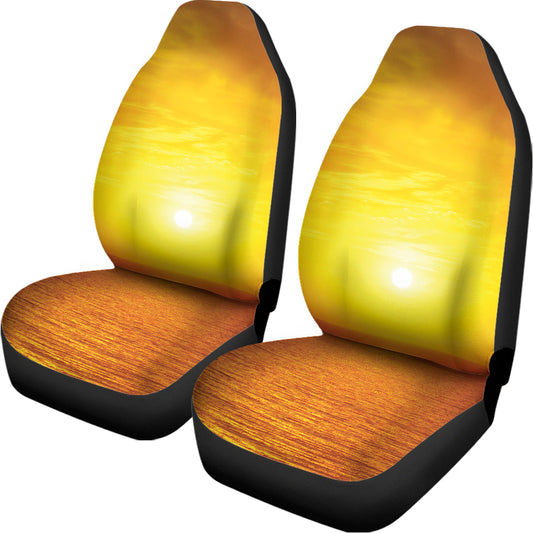 Sunset Over Sea Print Universal Fit Car Seat Covers